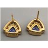 Image 11 : 14k Gold Diamond and Tanzanite Set