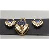 Image 4 : 14k Gold Diamond and Tanzanite Set