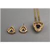 Image 9 : 14k Gold Diamond and Tanzanite Set