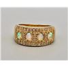 Image 1 : 14k Gold Diamond and Opal Estate Ring