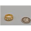 Image 5 : 14k Gold Diamond and Opal Estate Ring
