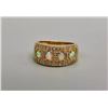Image 7 : 14k Gold Diamond and Opal Estate Ring