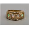 Image 8 : 14k Gold Diamond and Opal Estate Ring