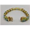 Image 9 : 14k Gold Topaz and Peridot Tennis Bracelet