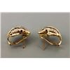Image 1 : 14k Gold Diamond Sapphire and Ruby Earrings