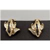 Image 9 : 14k Gold Diamond Sapphire and Ruby Earrings