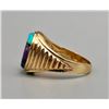Image 5 : 14k Gold and Multi Stone Inlay Ring