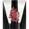 Image 9 : 14k Gold Ruby and Diamond Estate Ring