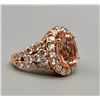 Image 1 : 14k Gold Diamond and Morganite Estate Ring