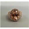 Image 2 : 14k Gold Diamond and Morganite Estate Ring