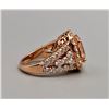 Image 3 : 14k Gold Diamond and Morganite Estate Ring