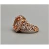 Image 8 : 14k Gold Diamond and Morganite Estate Ring