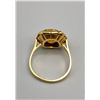 Image 4 : 18k Gold and Emerald Cut Citrine Ring
