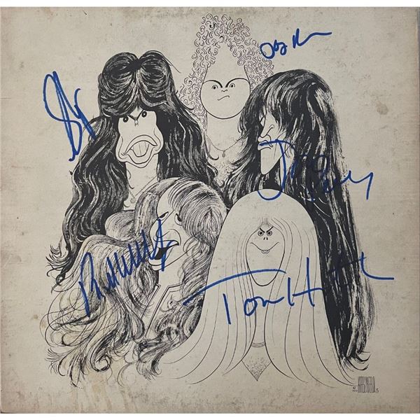 Signed Aerosmith Draw The Line Album Cover
