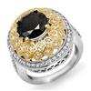 Image 1 : ACA FAMOUS 4.55ctw WHITE & BLACK DIAMOND RING 14KT GOLD