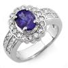 Image 1 : ACA CERTIFIED 2.60ct DIAMOND & TANZANITE RING 14K GOLD