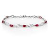 Image 1 : BRACELET 3.02ct ACA CERTIFIED DIAMOND & RUBY WHITE GOLD