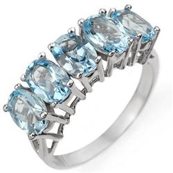 OVERSTOCK 3.0ctw ACA Certified BLUE TOPAZ 5-STONE RING