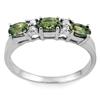 Image 1 : RING 1.33ctw ACA Certified DIAMOND & GREEN SAPPHIRE