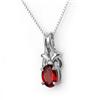 Image 1 : VINTAGE 1.0ctw ACA Certified DIAMOND & GARNET NECKLACE