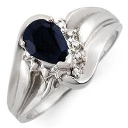 RING 0.62ctw ACA Certified DIAMOND & BLACK SAPPHIRE