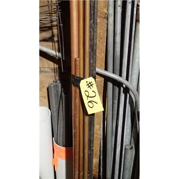 COPPER PIPE-VARIOUS LENGTHS & SIZES, PIPE INSULATION