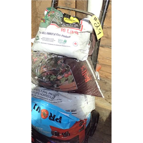 POTTING SOIL & 2-WHEEL DOLLY