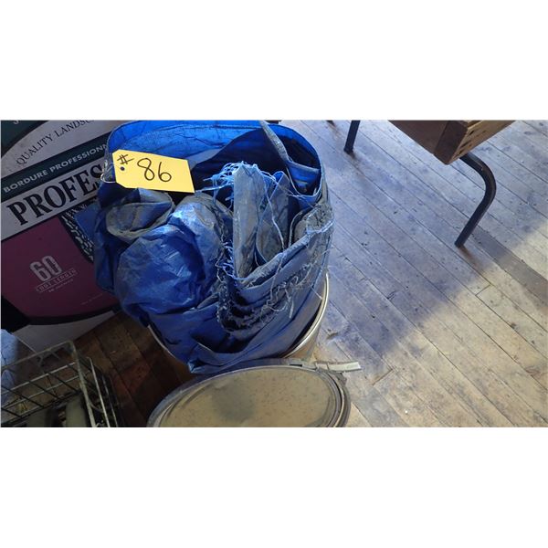 LARGE TARP & SHIPPING CONTAINER COMPLETE WITH LID