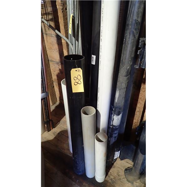 VARIOUS SIZES IN THE LENGTH OF ABS PVC & FIBERGLASS PIPE