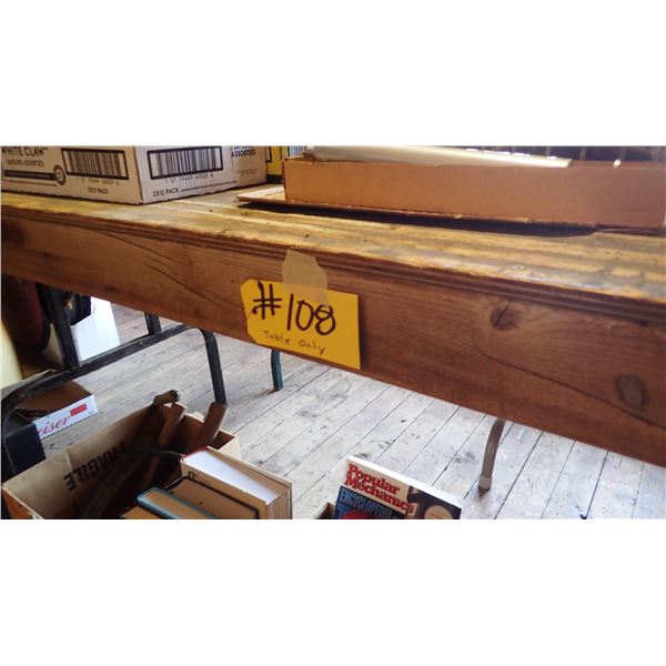 2 X 4 TABLE WITH PLYWOOD TOP & FOLDING LEGS