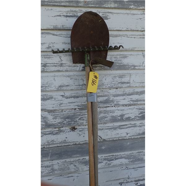 SHOVEL, RAKE & HOE