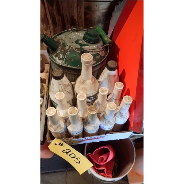 GAS CAN, GAS LINE ANTIFREEZE, BRAKE FLUID & SLOW MOVING TRIANGLE