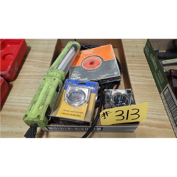 TROUBLE LIGHT, AMP METER, HOUR METER, GENERAL PURPOSE GRINDING WHEEL