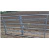 Image 1 : 2W LIVESTOCK 10' FARM GATE, UNIT # 3093, 1.5", 14 GAUGE, 5' HIGH, 5 RAIL, 48" OUTSIDE HEIGHT X 114" 