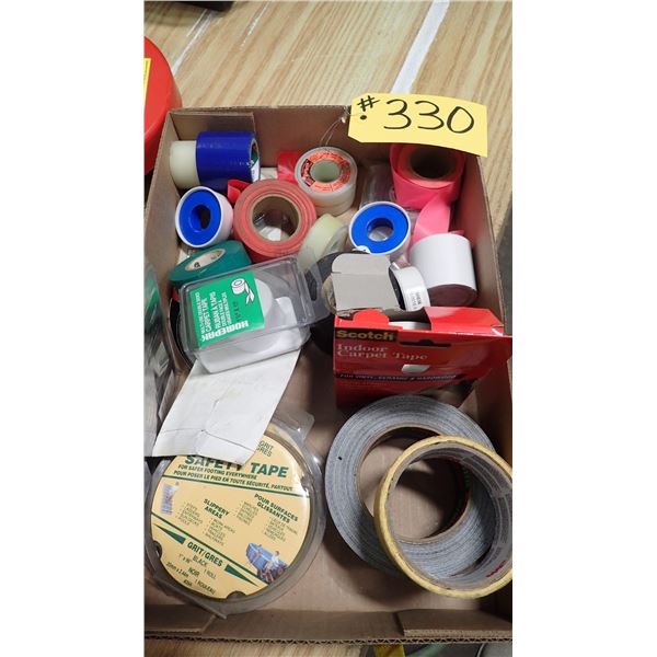VARIOUS DUCT TAPE, ELECTRICAL TAPE, CARPET TAPE, SAFETY TAPE, ETC