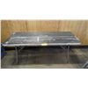 Image 1 : PLASTIC TABLE WITH FOLD OUT LEGS RUBBER MAT GLUED TO TOP