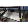 Image 1 : STEEL WORKBENCH WITH WOOD TOP AND SHELF