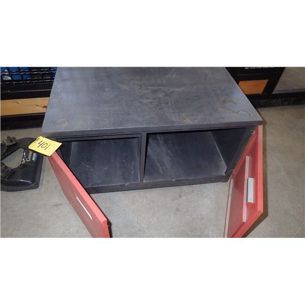 SMALL STEEL CABINET ON WHEELS