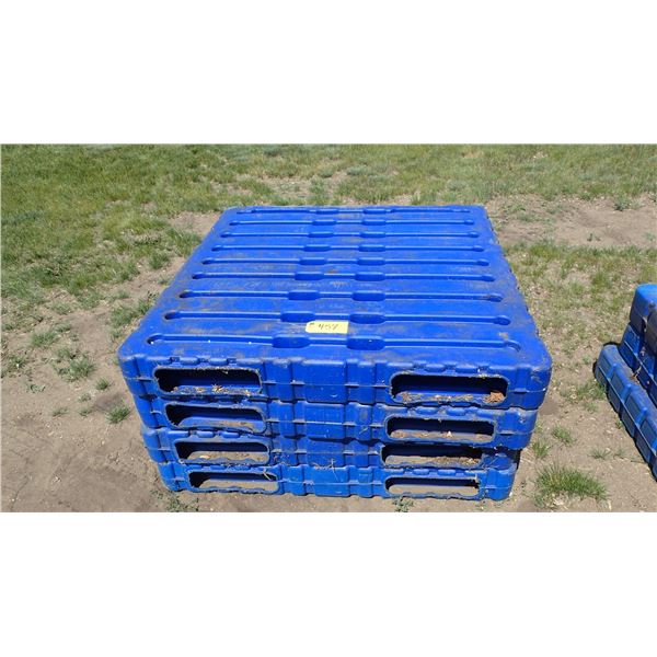 4 PLASTIC PALLETS (APPROXIMATELY 48" X 48")