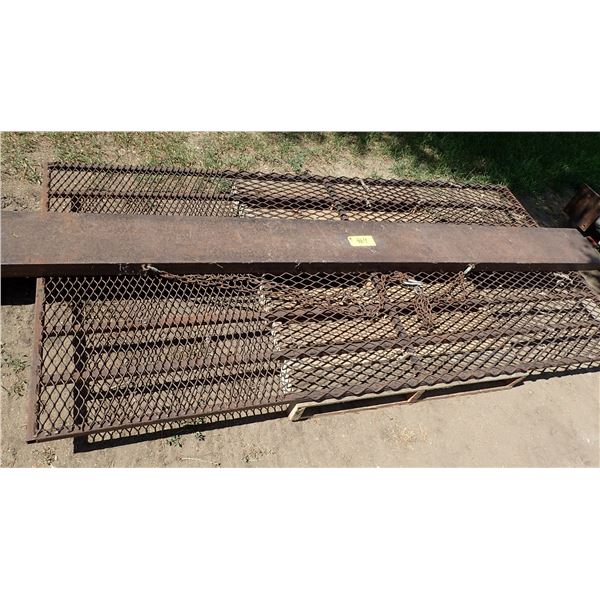 APPROXIMATELY 10' 10”X 2” C-CHANNEL & EXPANDED METAL ON STEEL FRAME RAMP