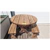 Image 1 : WOODEN PICNIC TABLE & BENCHES