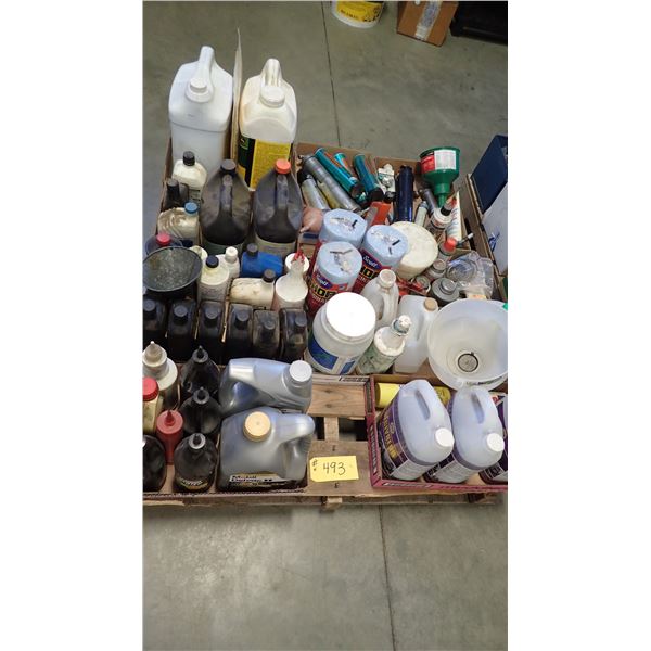 PALLET OF SHOP SUPPLIES & LUBRICANTS