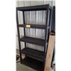 Image 1 : BLACK PLASTIC SHELVING UNIT APPROX 6’ X 3’