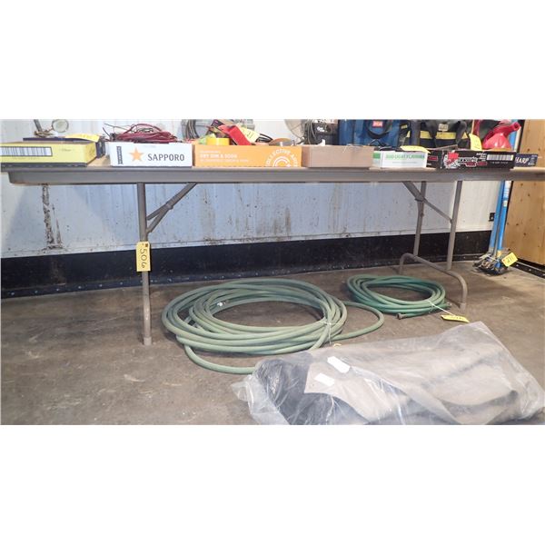 TABLE WITH FOLDING LEGS (APPROX 30” X 96”)