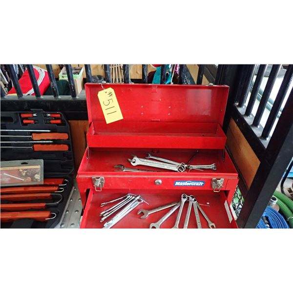 MASTERCRAFT 3-DRAWER TOOLBOX WITH ASSORTED WRENCHES