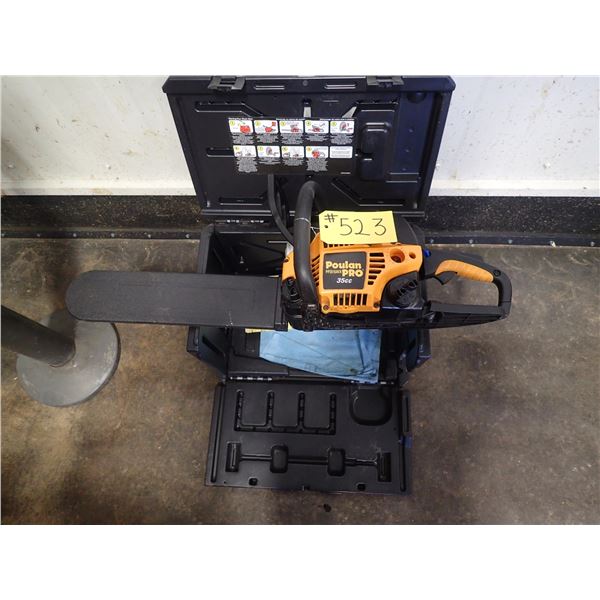 POULAN PRO 35 CC CHAINSAW, MODEL PP3516AVX C/W CASE
