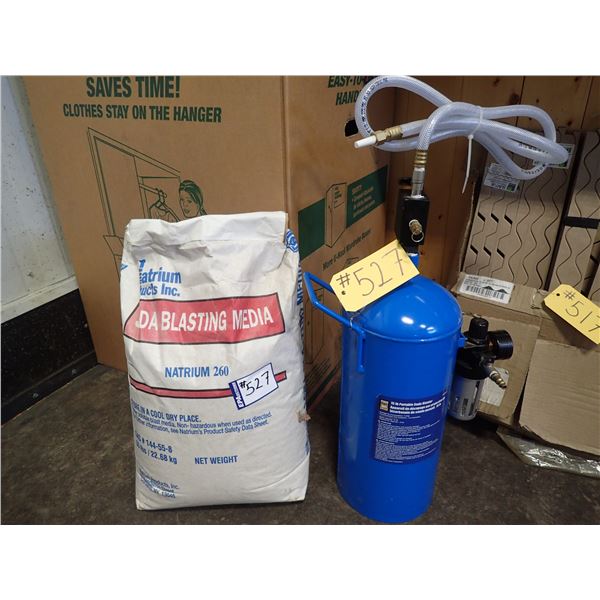 POWERFIST 15-POUND PORTABLE SODA BLASTER COMPLETE WITH SODA BLASTING MEDIA NATRIUM 260 22.68 KG (NEV