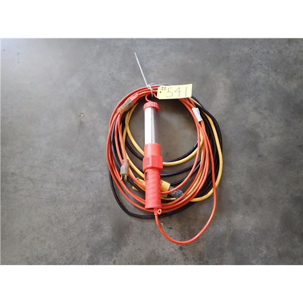 2 - EXTENSION CORDS VARIOUS LENGTHS & WORK LIGHT