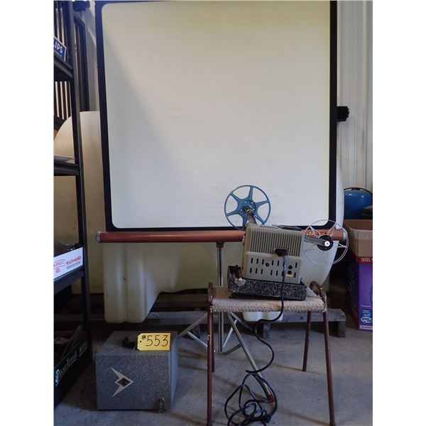 EUMIG P8 PROJECTOR & COMET DA-LITE SCREEN