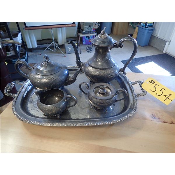 SILVER PLATED TEA SET